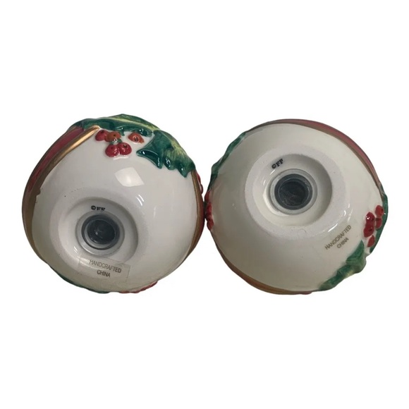 Fitz And Floyd Noel Classique Salt Pepper Shaker Christmas Ornaments 2004 - Picture 8 of 8